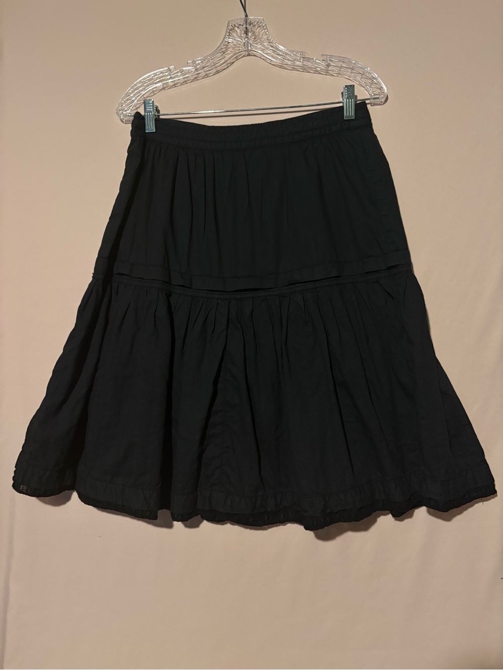 J. Crew 100% Cotton Black Skirt